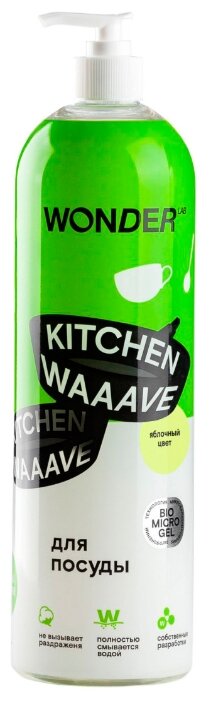 WONDER LAB Гель для мытья посуды Kitchen waaave Яблочный цвет (фото modal 1)