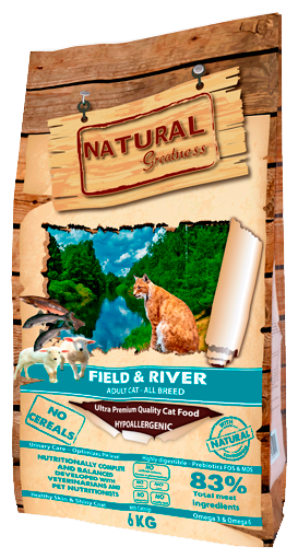 Корм для кошек NATURAL Greatness Field&River беззерновой, для здоровья кожи и шерсти (фото modal 1)
