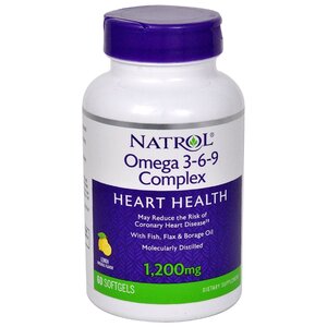 Омега жирные кислоты Natrol Omega 3-6-9 Complex 1200 mg (60 капсул) (фото modal nav 1)