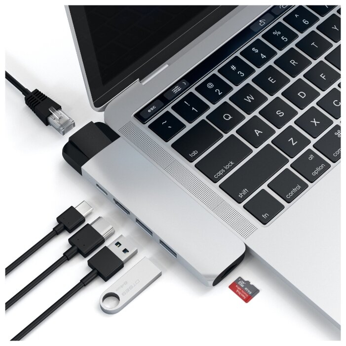 USB-концентратор Satechi Type-C Pro Hub Adapter with Ethernet (ST-TCPHE), разъемов: 3 (фото modal 5)