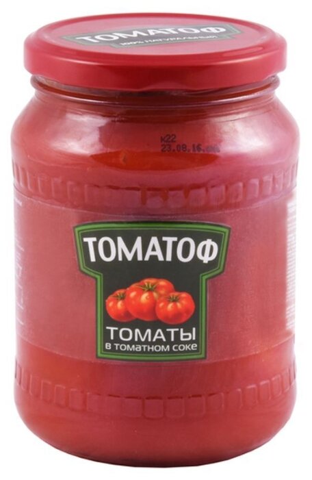 Томаты в томатном соке Томатоф стеклянная банка 720 мл (фото modal 1)