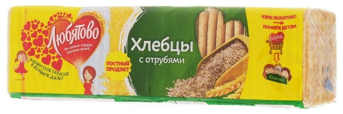 Хлебцы Любятово с отрубями 185 г (фото modal 2)
