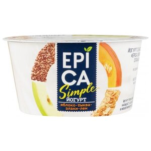Йогурт EPICA Simple Яблоко - тыква - злаки - лен 1.7%, 100 г (фото modal nav 1)