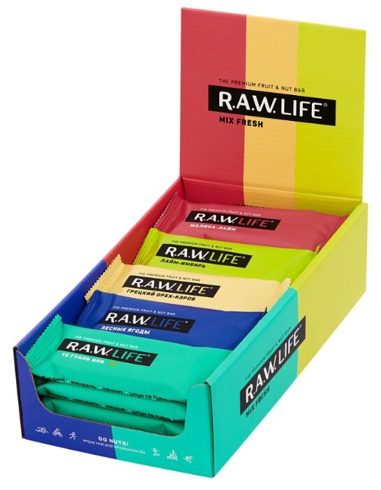 Фруктовый батончик R.A.W. Life без сахара Mix Fresh, 20 шт (фото modal 8)