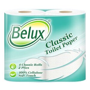 Туалетная бумага Belux Classic белая двухслойная (фото modal nav 1)