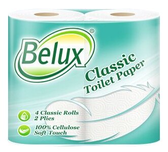 Туалетная бумага Belux Classic белая двухслойная (фото modal 1)