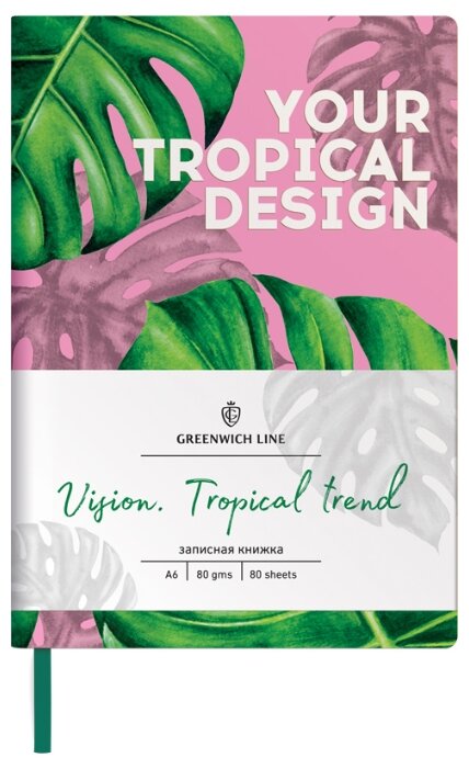 Записная книжка Greenwich Line Vision. Tropicaltrend, искусственная кожа, А6, 80 листов (фото modal 1)