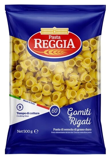 Pasta ReggiA Макароны Gomiti Rigati №60, 500 г (фото modal 1)
