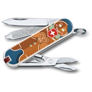 Нож многофункциональный VICTORINOX Classic LE 2019 Gingerbread Love (7 функций) с чехлом (фото modal nav 1)