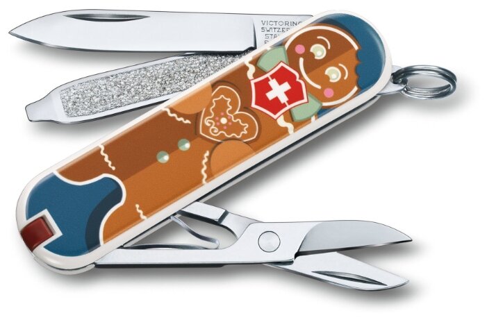 Нож многофункциональный VICTORINOX Classic LE 2019 Gingerbread Love (7 функций) с чехлом (фото modal 1)
