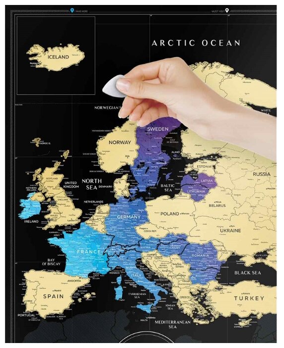 1DEA.me Скретч Карта Европы Black (фото modal 4)