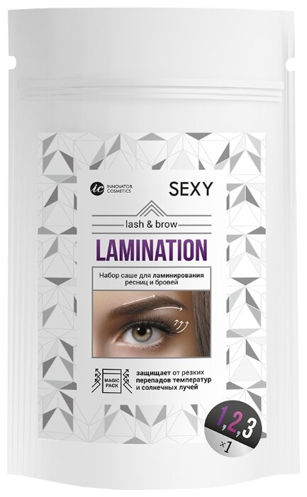 Innovator Cosmetics Набор составов в саше №1 Volume Lift+№2 Volume Fixer+№3 Silk Essence для ламинирования ресниц и бровей Sexy Lamination (фото modal 1)