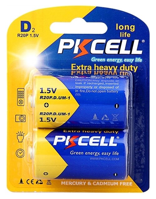 Батарейка PKCELL Extra Heavy Duty D/R20P (фото modal 1)