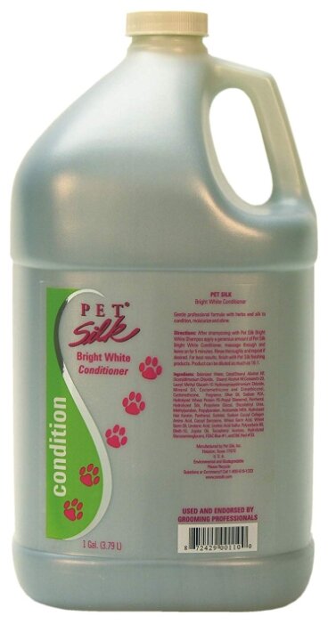 Кондиционер Pet Silk Bright White Conditioner для кошек и собак белого окраса, 3.79 л (фото modal 1)