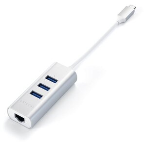 USB-концентратор Satechi Type-C 2-in-1 USB 3.0 Aluminum 3 Port Hub and Ethernet Port (ST-TC2N1USB31A), разъемов: 3 (фото modal nav 4)