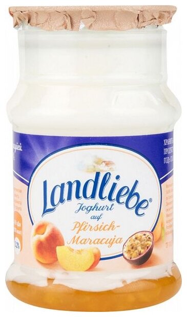 Йогурт Landliebe С наполнителем Персик и маракуйя 3.2%, 130 г (фото modal 1)