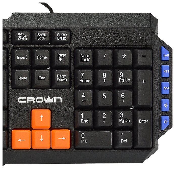 Клавиатура CROWN MICRO CMK-483 Black USB (фото modal 3)