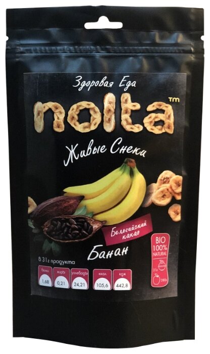 Чипсы NOLTA фруктовые Банан с бельгийским какао (фото modal 1)