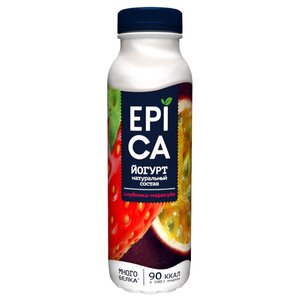Питьевой йогурт EPICA клубника-маракуйя 2.5%, 290 г (фото modal nav 1)