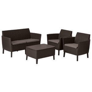 Комплект мебели Allibert Salemo (диван, 2 кресла, стол) (фото modal nav 1)