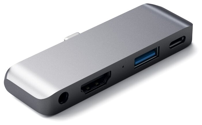 USB-концентратор Satechi Aluminum Type-C Hub Adapter, разъемов: 4 (фото modal 2)