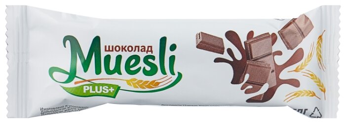 Злаковый батончик Muesli plus в шоколадной глазури Шоколад, 6 шт (фото modal 2)