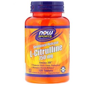 Аминокислота NOW L-Citrulline 750 mg (120 капсул) (фото modal nav 1)