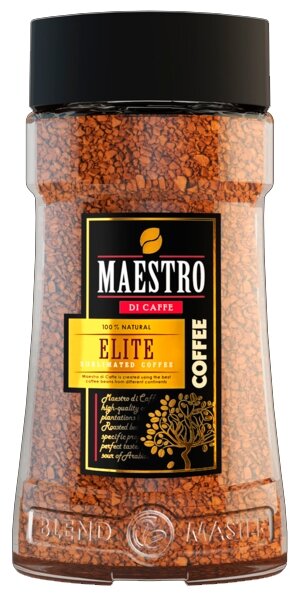 Кофе расворимый Maestro Di Caffe Elite, стеклянная банка (фото modal 1)