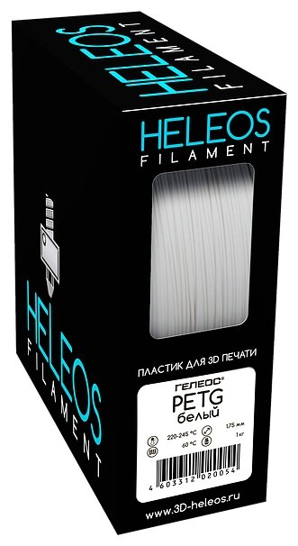 PETG пластик Heleos 1.75 мм белый (фото modal 1)