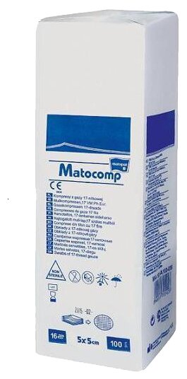 Matopat салфетки марлевые нестерильные 16-слойные 17-нит. Matocomp (фото modal 1)