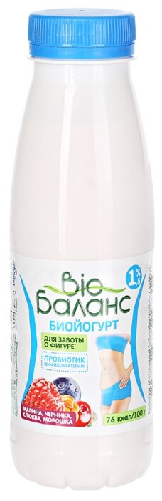 Питьевой йогурт Био Баланс с бифидобактериями Малина, черника, клюква, морошка 1.5%, 330 г (фото modal 1)