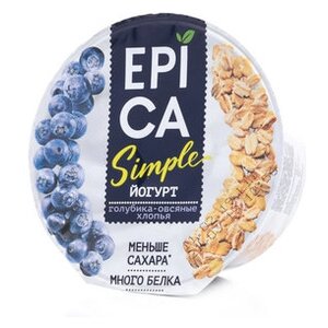 Йогурт EPICA Simple Голубика-овсяные хлопья 1.5%, 130 г (фото modal nav 3)