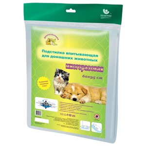 Пеленки для собак многоразовые впитывающие Доброзверики П60*95 60х95 см (фото modal nav 1)