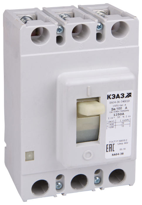 Автоматический выключатель КЭАЗ ВА0436-340010 3P 20kA (фото modal 1)