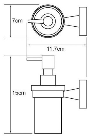 Дозатор для жидкого мыла WasserKRAFT Isen K-4099 (фото modal 3)