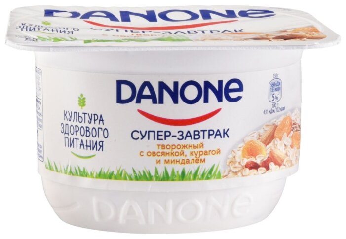 Danone Продукт творожный Супер-Завтрак с овсянкой 3.2%, 130 г (фото modal 1)
