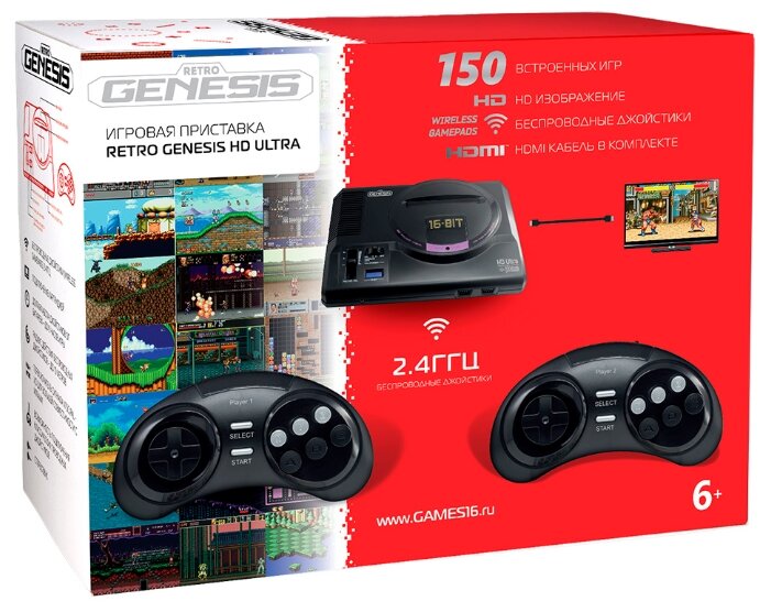 Игровая приставка Retro Genesis HD Ultra + 150 игр (фото modal 2)