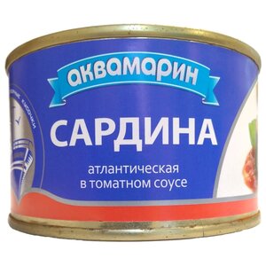 Аквамарин Сардина атлантическая в томатном соусе, 240 г (фото modal nav 1)