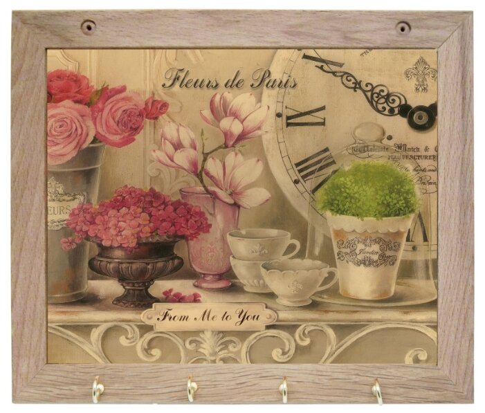 Вешалка Gift'n'Home для полотенец Парижские цветы 4 крючка (фото modal 1)