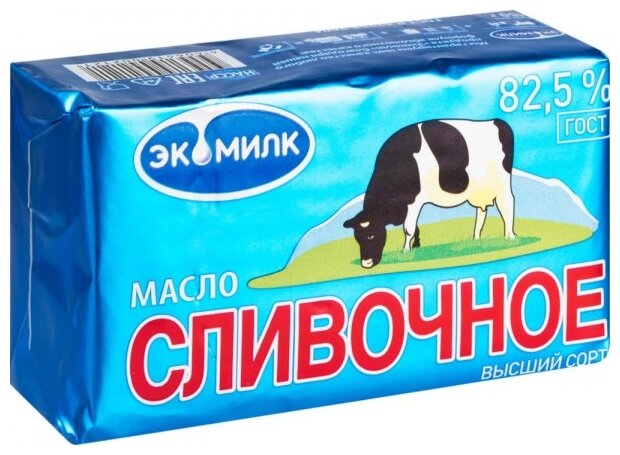 Экомилк Масло сливочное 82.5%, 450 г (фото modal 1)