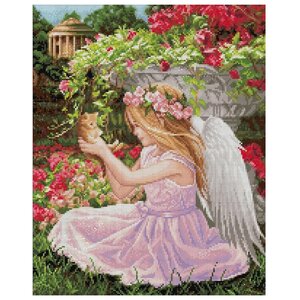 Алмазная живопись Набор алмазной вышивки Ангел в саду (АЖ-1781) 40х50 см (фото modal nav 1)