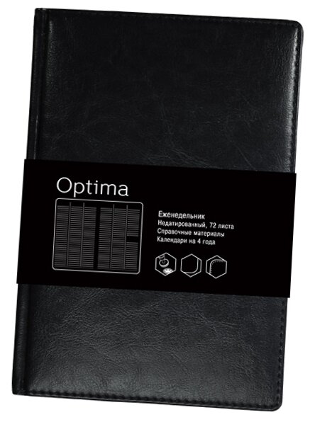 Ежедневник Listoff Optima недатированный, искусственная кожа, А4, 72 листов (фото modal 4)
