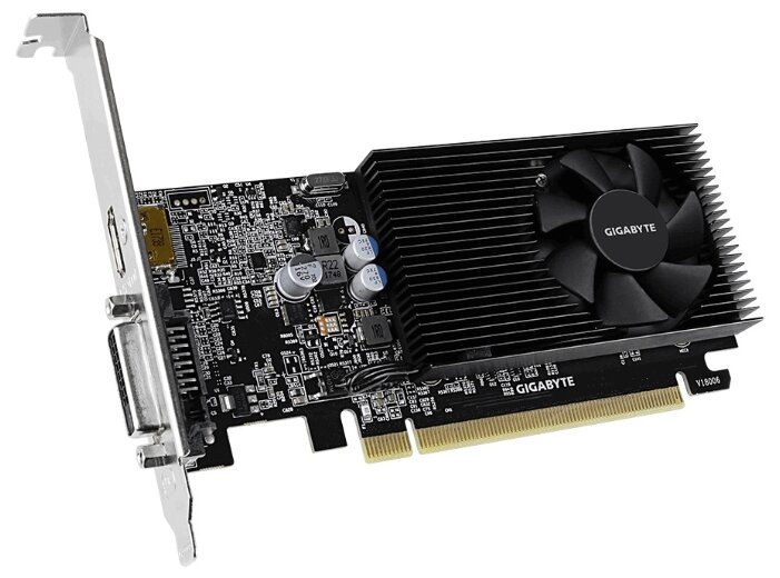 Видеокарта GIGABYTE GeForce GT 1030 1151MHz PCI-E 3.0 2048MB 2100MHz 64 bit DVI HDMI HDCP Low Profile (фото modal 2)
