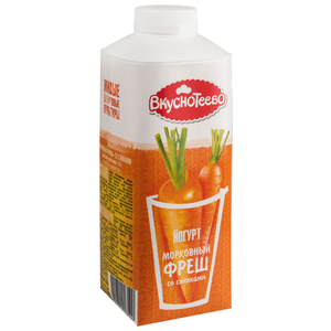 Питьевой йогурт Вкуснотеево Морковный фреш со сливками 1.5%, 750 г (фото modal nav 1)