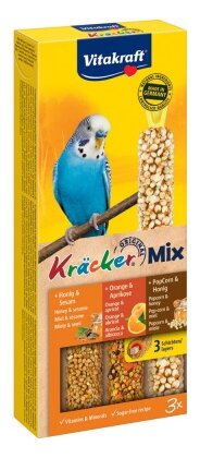 Лакомство для птиц Vitakraft Big Pack для волнистых попугаев Мёд, кукуруза и апельсин (фото modal 1)