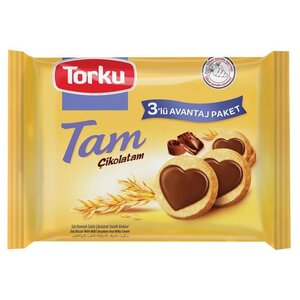 Печенье Torku Tam Cikolatam овсяное с молочным кремом и молочным шоколадом, 249 г (фото modal nav 1)