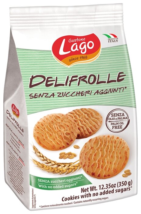 Печенье Gastone Lago Delifrolle без сахара, 350 г (фото modal 1)