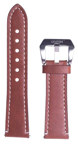 GSMIN Кожаный ремешок Strict Collection для Samsung Gear S3 Frontier/Classic/Galaxy Watch (46 mm) (фото modal 3)
