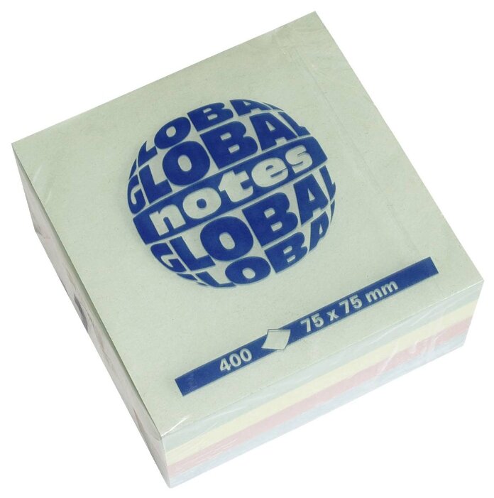 Global Notes блок-кубик с липким слоем 75х75 мм, 400 листов (382098/382001) (фото modal 1)