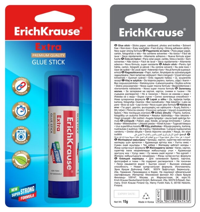 ErichKrause Клей-карандаш Extra 15 г (4747) (фото modal 3)